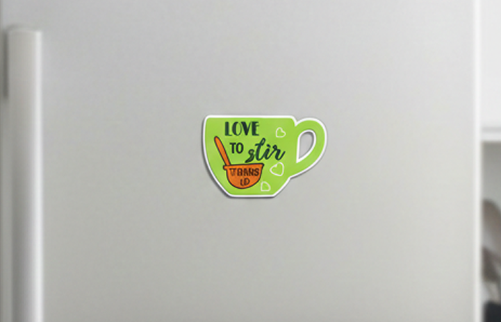 Fun Coffee Cup Fridge Decor - Image 4