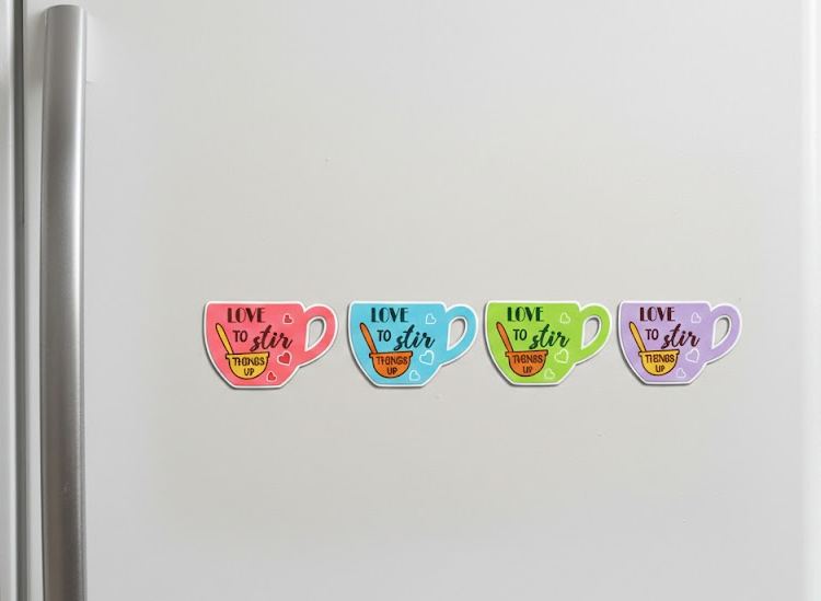 Fun Coffee Cup Fridge Decor
