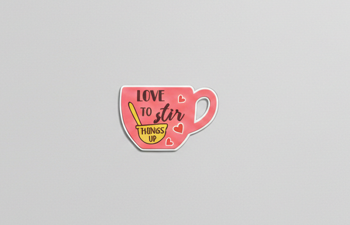 Fun Coffee Cup Fridge Decor - Image 3