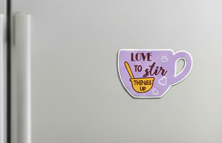 Fun Coffee Cup Fridge Decor - Image 2